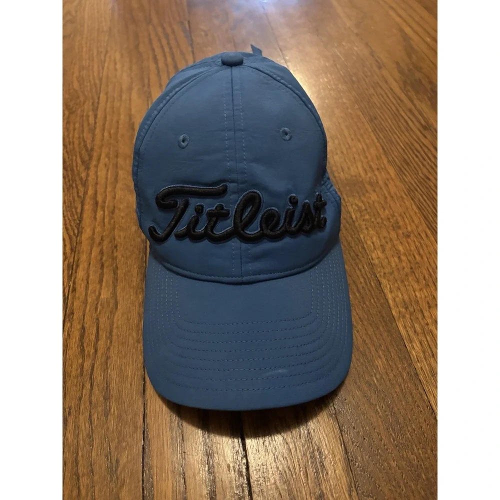 Titleist Pro V1 Footjoy Hat FJ Embroidered Floppy Adjustable Blue Golf Cap